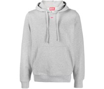 logo-patch cotton hoodie