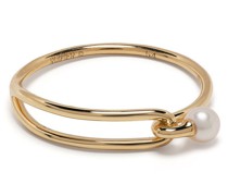 18kt Gelbgoldring mit Akoya-Perle