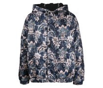 Gefütterte Jacke mit Blumen-Print