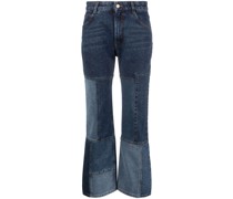Cropped-Jeans im Patchwork-Look