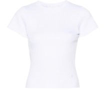 Geripptes T-Shirt mit Cut-Out