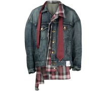 Jeansjacke im Layering-Look