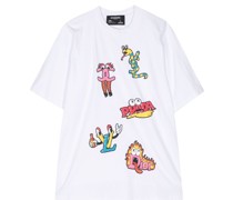 cartoon graphic-print cotton T-shirt