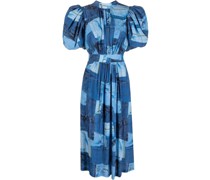 Minikleid mit Trompe-l'oeil-Print