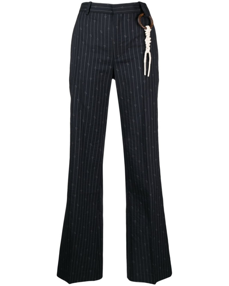 Charles Jeffrey Loverboy Damen Gerade Hose mit Nadelstreifen
