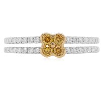 18kt Weißgoldring mit Diamanten