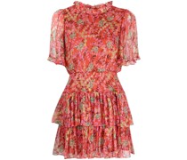 Seidenkleid mit Blumen-Print