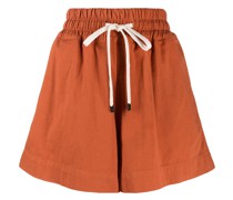 High-Waist-Shorts mit Kordelzug