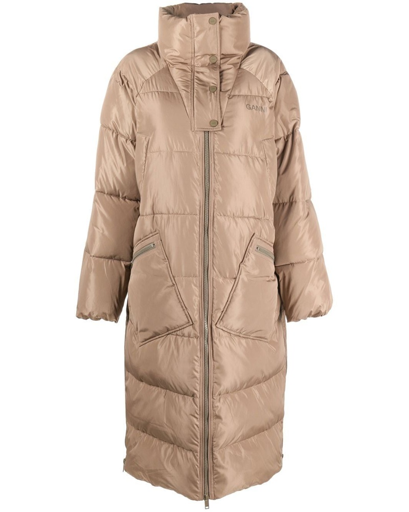 Ganni Damen Gefütterter Mantel im Oversized-Look