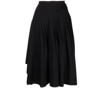 Asymmetrischer Midirock mit Falten