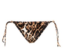 leopard-print velour bikini bottoms