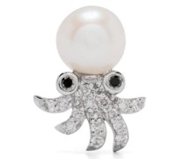 9kt white  Octopuss Chips diamond single earring