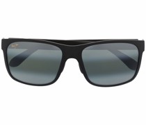 Sonnenbrille mit eckigem Gestell