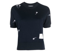 T-Shirt mit Blumenstickerei