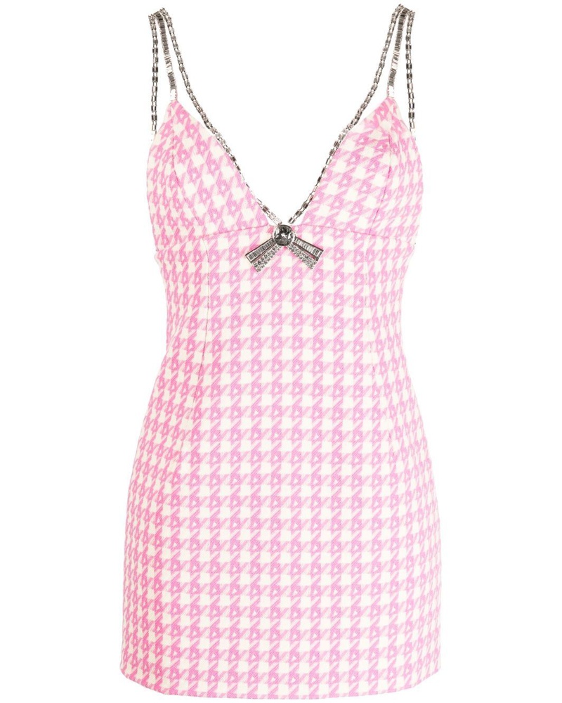 Area Damen Kleid mit Hahnentrittmuster