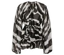 Chiffonbluse mit Zebra-Print