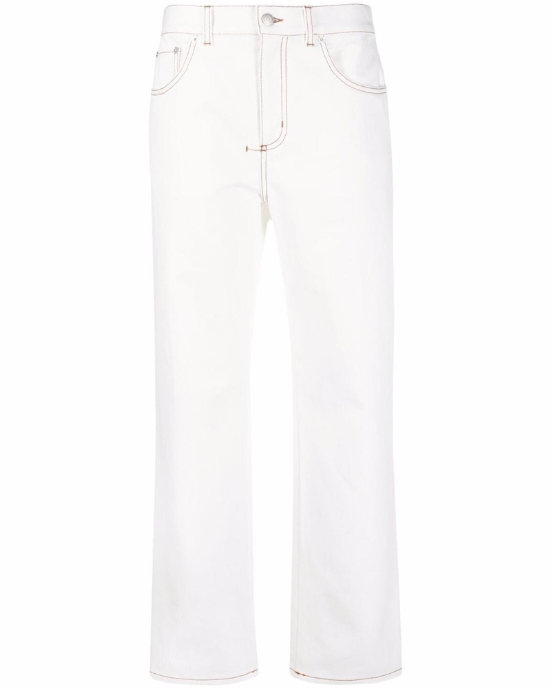 Alexander McQueen Damen Jeans mit geradem Bein