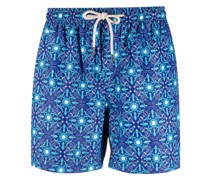 Badeshorts mit geometrischem Print