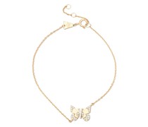 14kt Gelbgoldarmband mit Diamanten