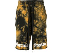 Batik-Shorts mit aufgesticktem Logo