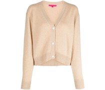 Kaschmircardigan mit Logo-Stickerei