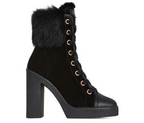 Stiefel mit Shearling-Besatz