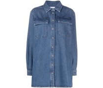Jeans-Hemdkleid in A-Linie
