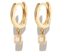 14kt Sadie Gelbgoldcreolen mit Diamanten