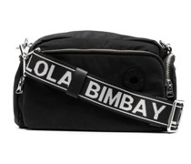 Schultertasche mit Logo-Riemen