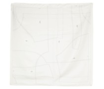 geometric-print silk scarf
