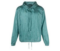 Hoodie aus Logo-Jacquard