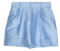 satin-finish mini shorts