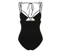 V-neck cut-out swimsuit