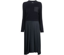Midikleid mit Kontrastnähten