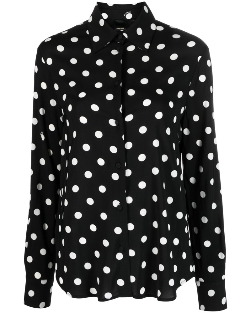 Pinko Damen polka-dot long-sleeve shirt