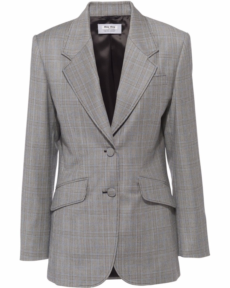 Miu Miu Damen Blazer Prince of Wales-Karo