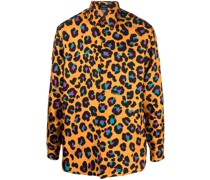 Seidenhemd mit Daisy Leopard-Print