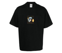 T-Shirt mit Slogan-Stickerei