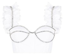 Cropped-Top mit Kristallen