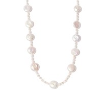 Halskette mit flachen Perlen