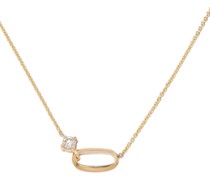 18kt Gelbgoldhalskette mit Diamanten
