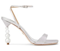 Ivette Pearl 95mm satin-finish sandals