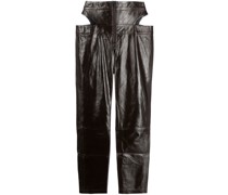 cut-out detail cropped trousers