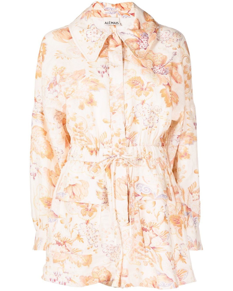 ALEMAIS Damen Jumpsuit mit Blumen-Print