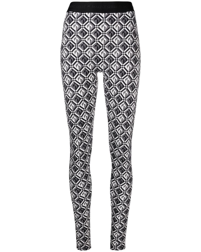 Marine Serre Damen Jacquard-Leggings