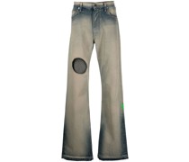 Weite Jeans mit Meteor-Cut-Out