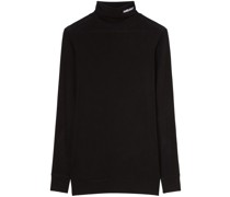 Rollkragenpullover mit Logo-Stickerei