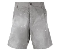 Chino-Shorts mit Farbklecks-Print