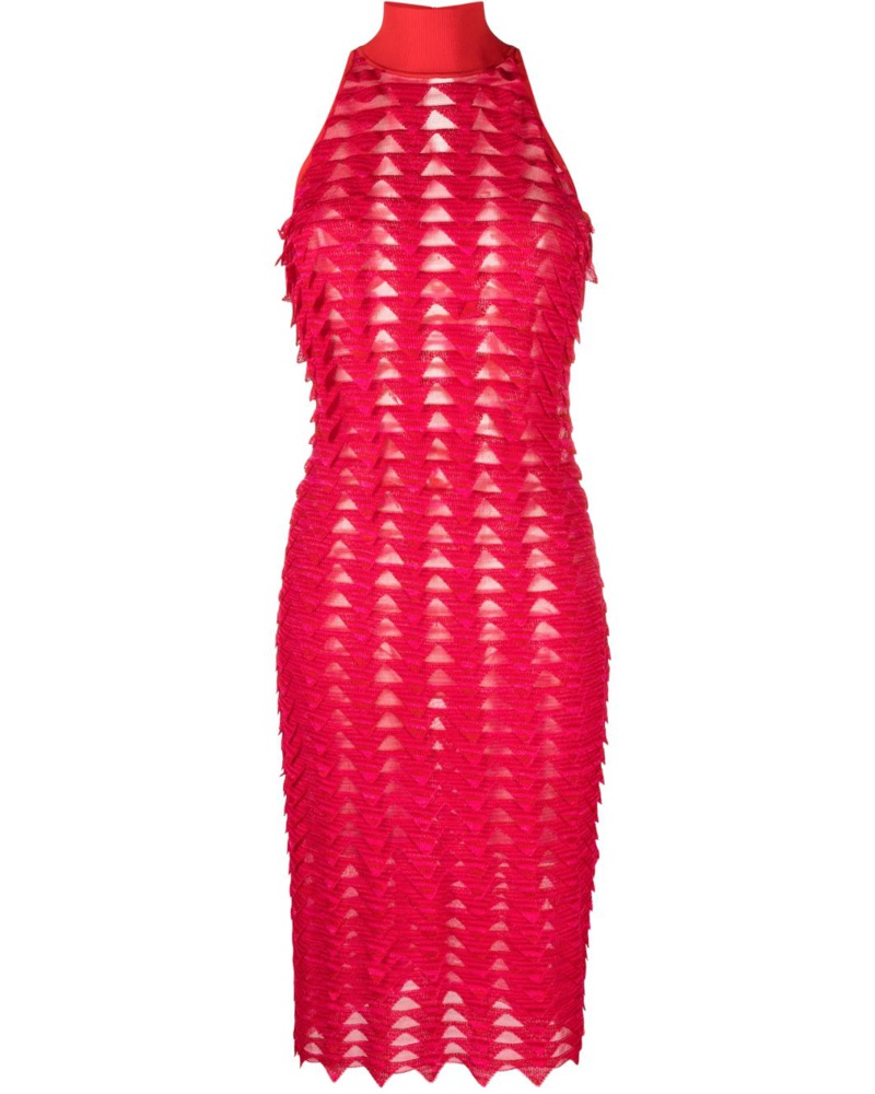 Missoni Damen Strickkleid mit eckigem Ausschnitt
