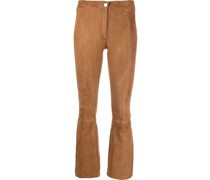 Klassische Cropped-Wildlederhose